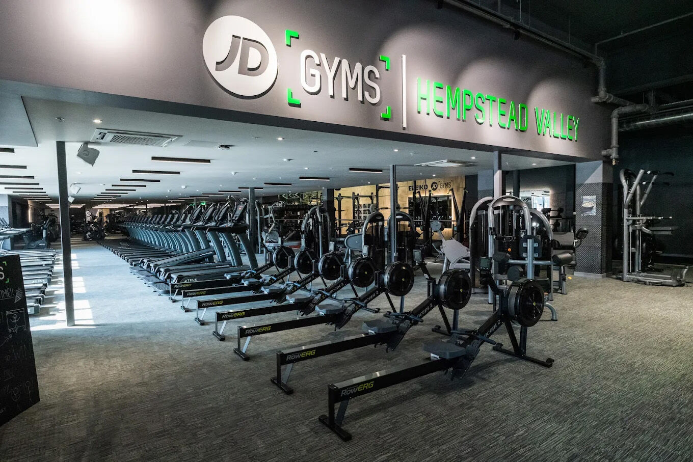 Internal shot of JD Gym at Hempstead Valley.