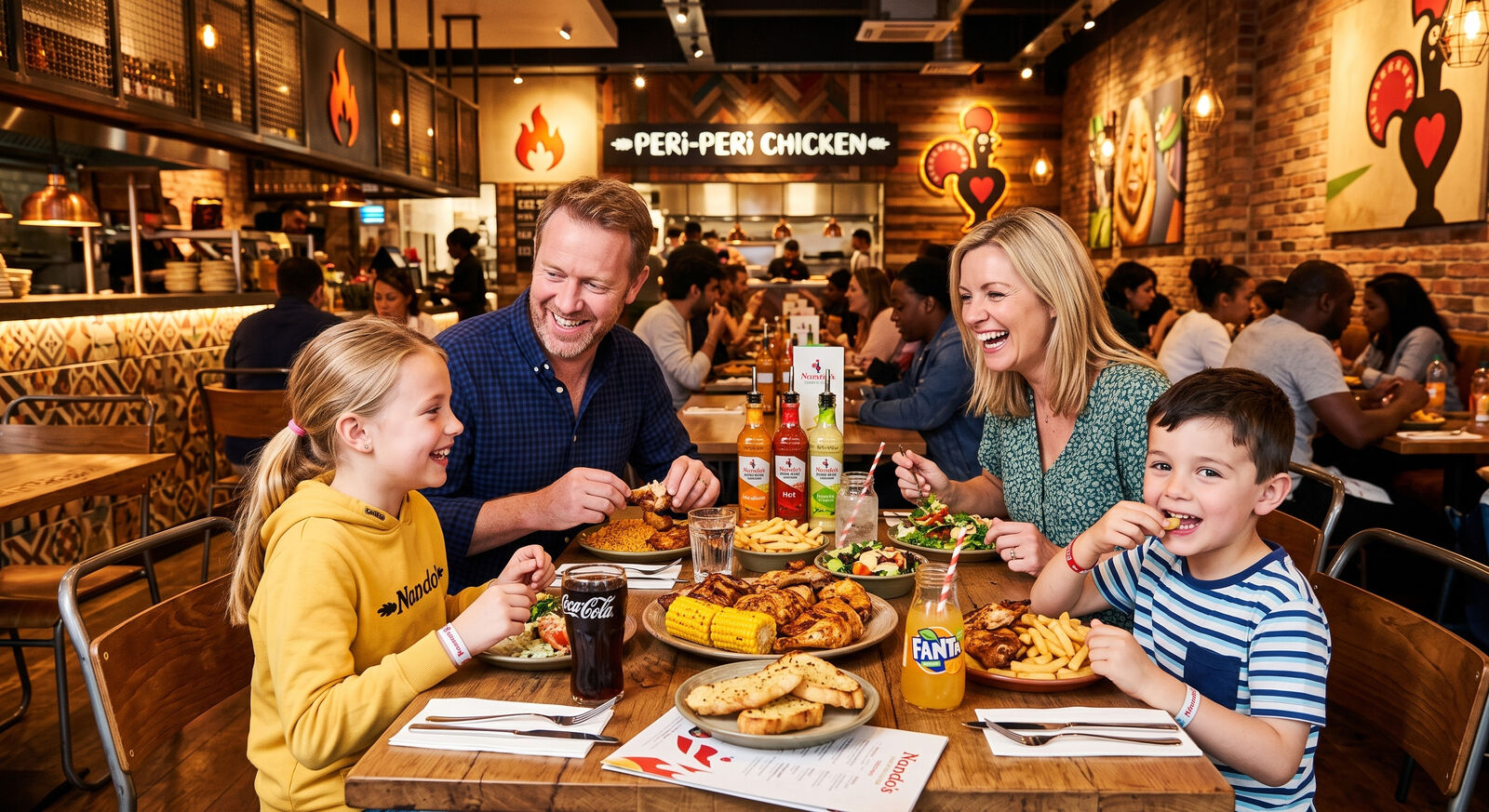 Happy Family Dining in the Bella Italia.