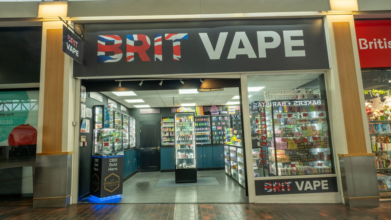 Brit Vape in Hempstead Valley Shopping Centre.