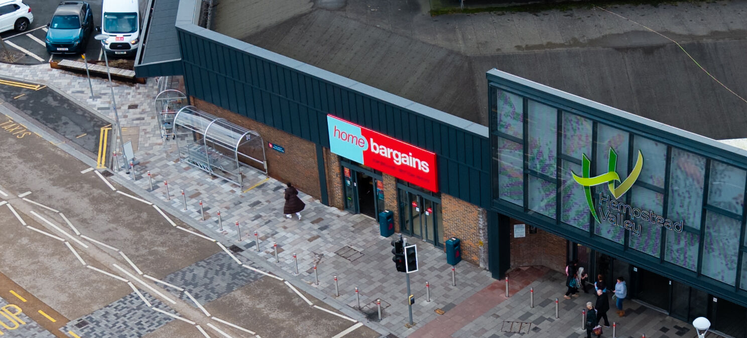 Home Bargains in Hempstead Valley Shopping Centre.