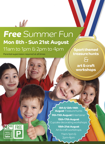 Enjoy the summer with FREE kids' activities every day from 8th – 21st August